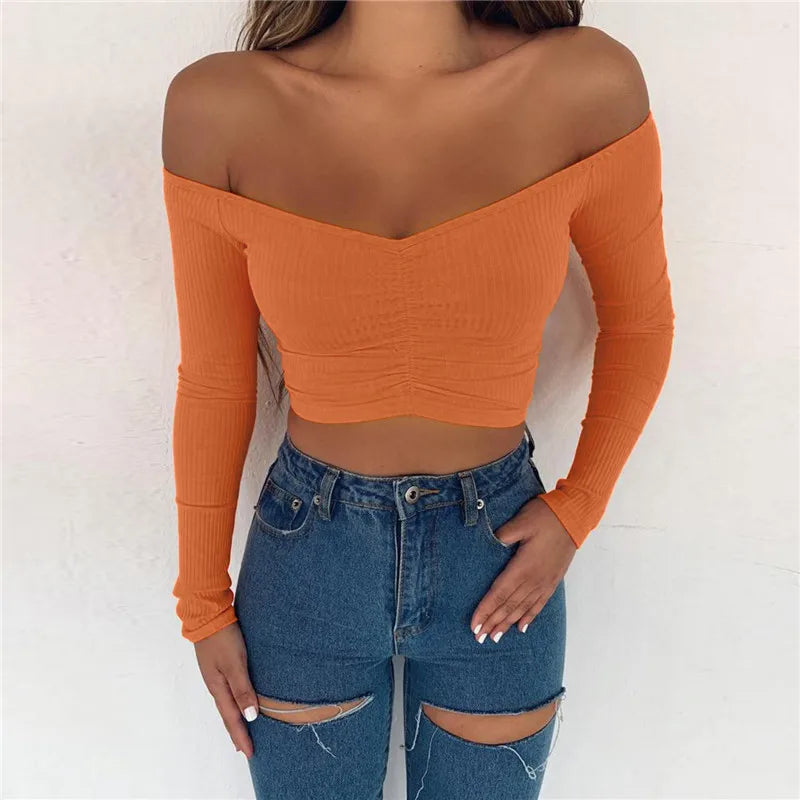 Off Shoulder Summer Country Crop Top style blouse