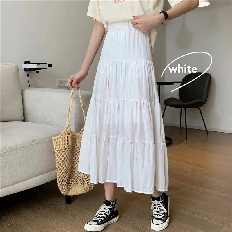 Summer vintage length high waist Skirt