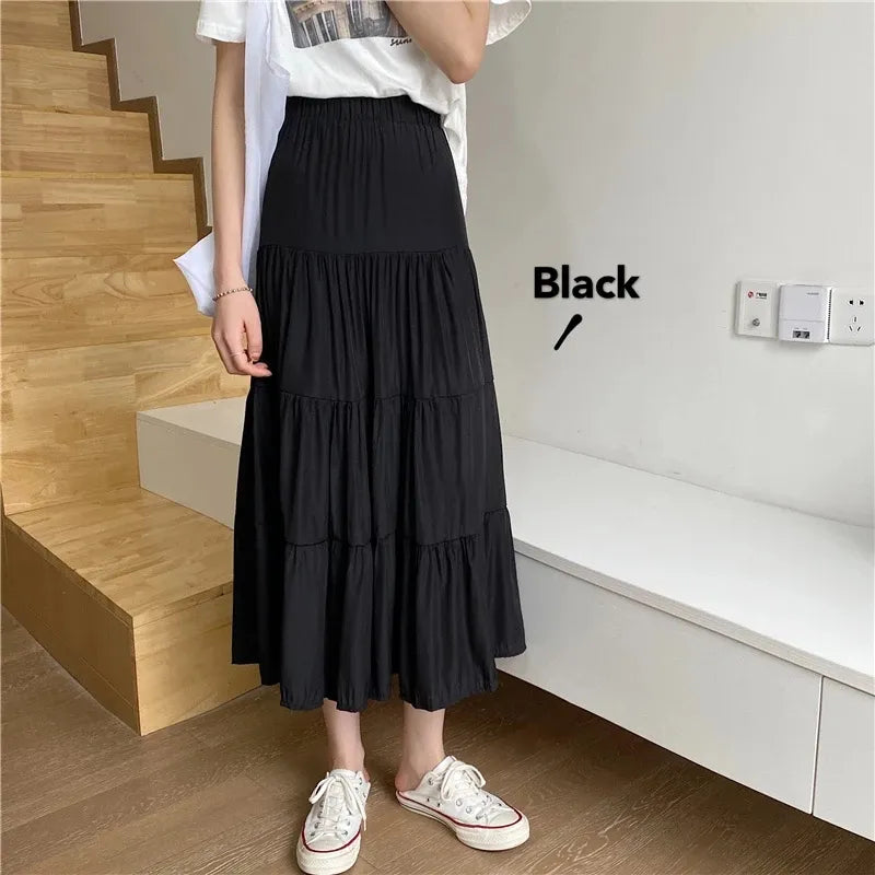 Summer vintage length high waist Skirt