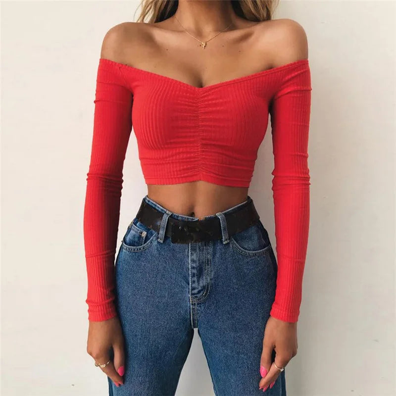 Off Shoulder Summer Country Crop Top style blouse