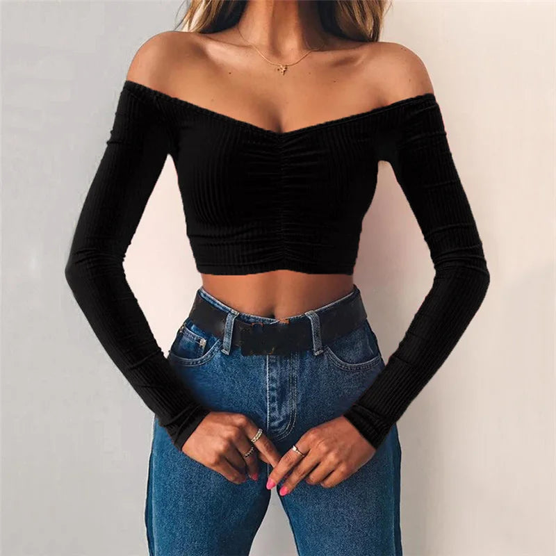 Off Shoulder Summer Country Crop Top style blouse