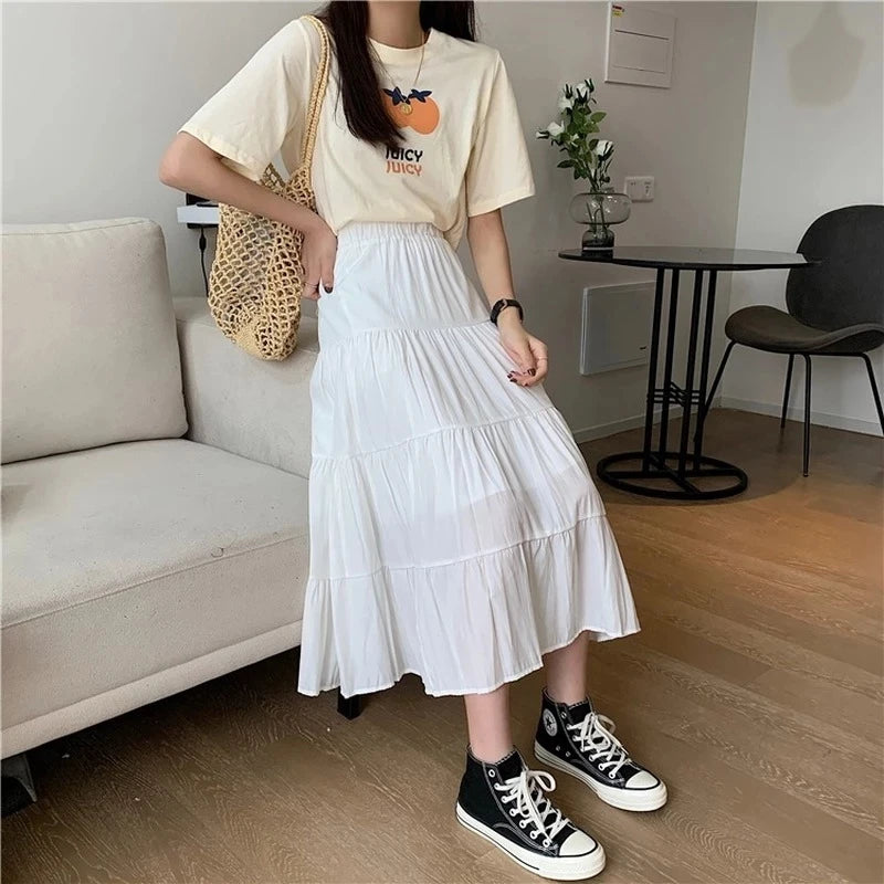 Summer vintage length high waist Skirt