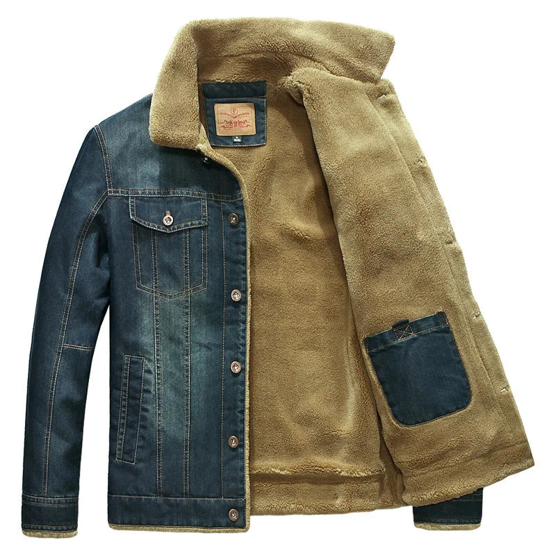 Denim Fleece layered Jacket