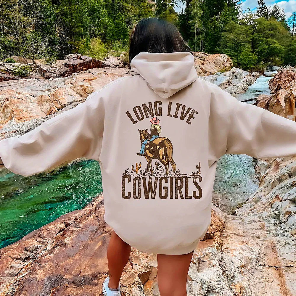 Western Desert Long Live Cowgirls hoodie
