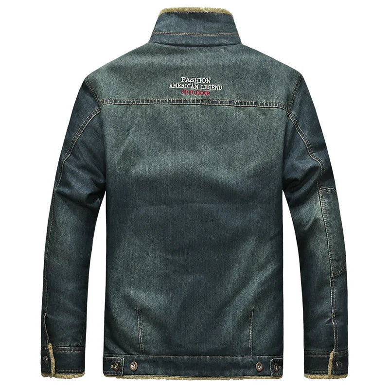 Denim Fleece layered Jacket