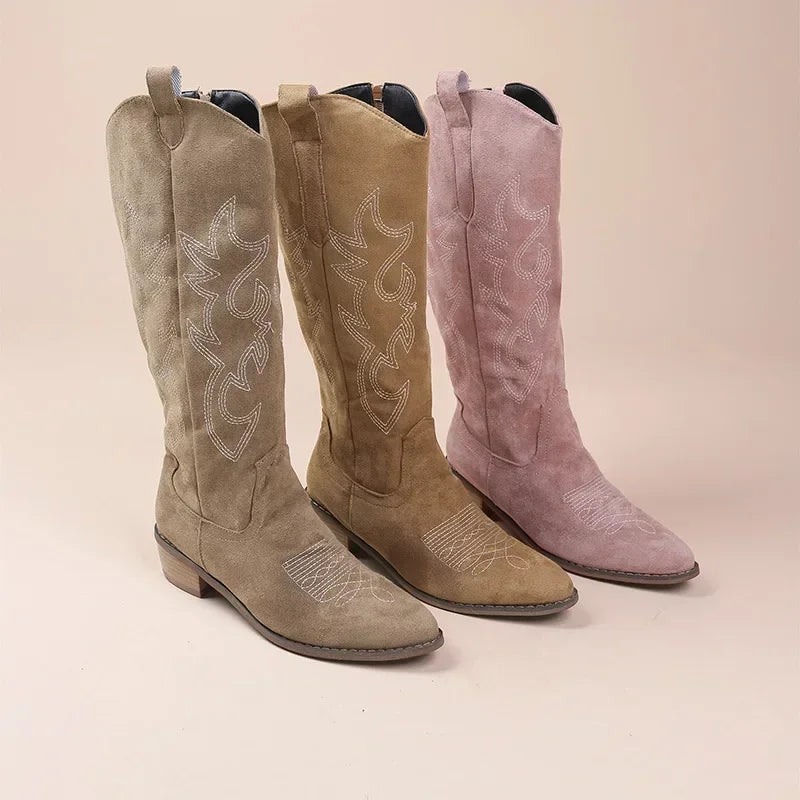 Long Botas Woman's western cowgirl boots
