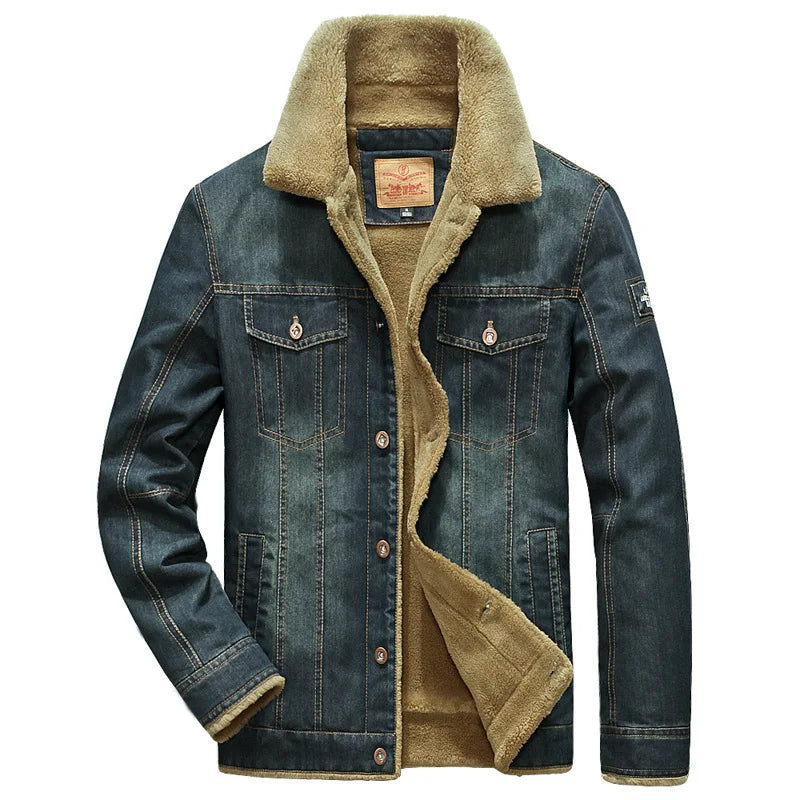 Denim Fleece layered Jacket