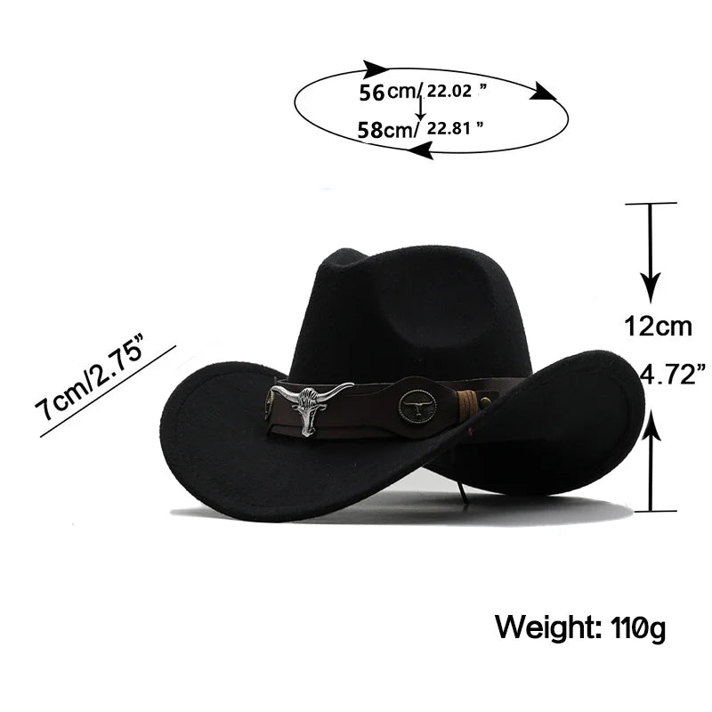 Hung Bull Western Cowboy Hat