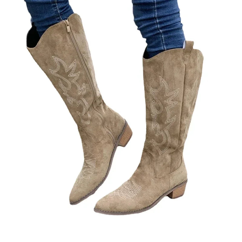 Long Botas Woman's western cowgirl boots