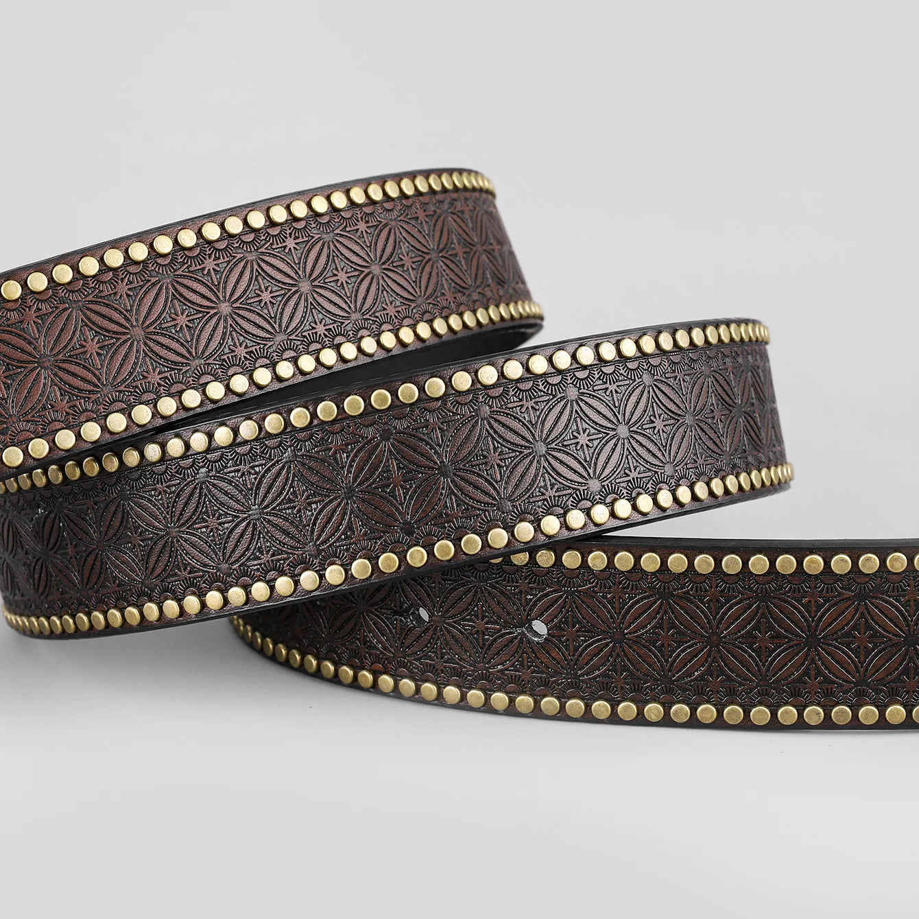 Western cowboy belt Bull head