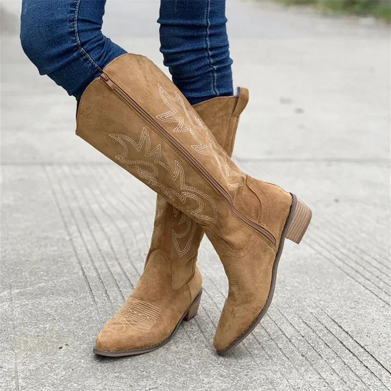 Long Botas Woman's western cowgirl boots