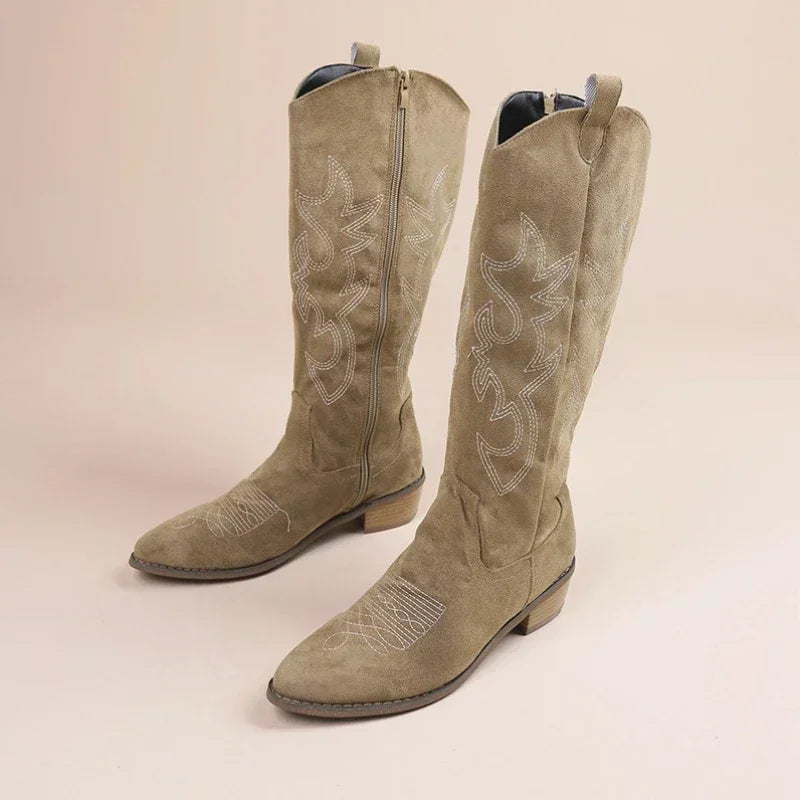 Long Botas Woman's western cowgirl boots