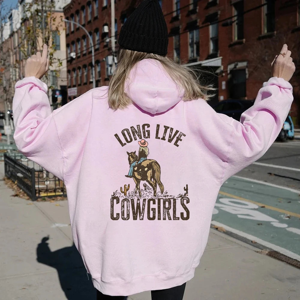 Western Desert Long Live Cowgirls hoodie