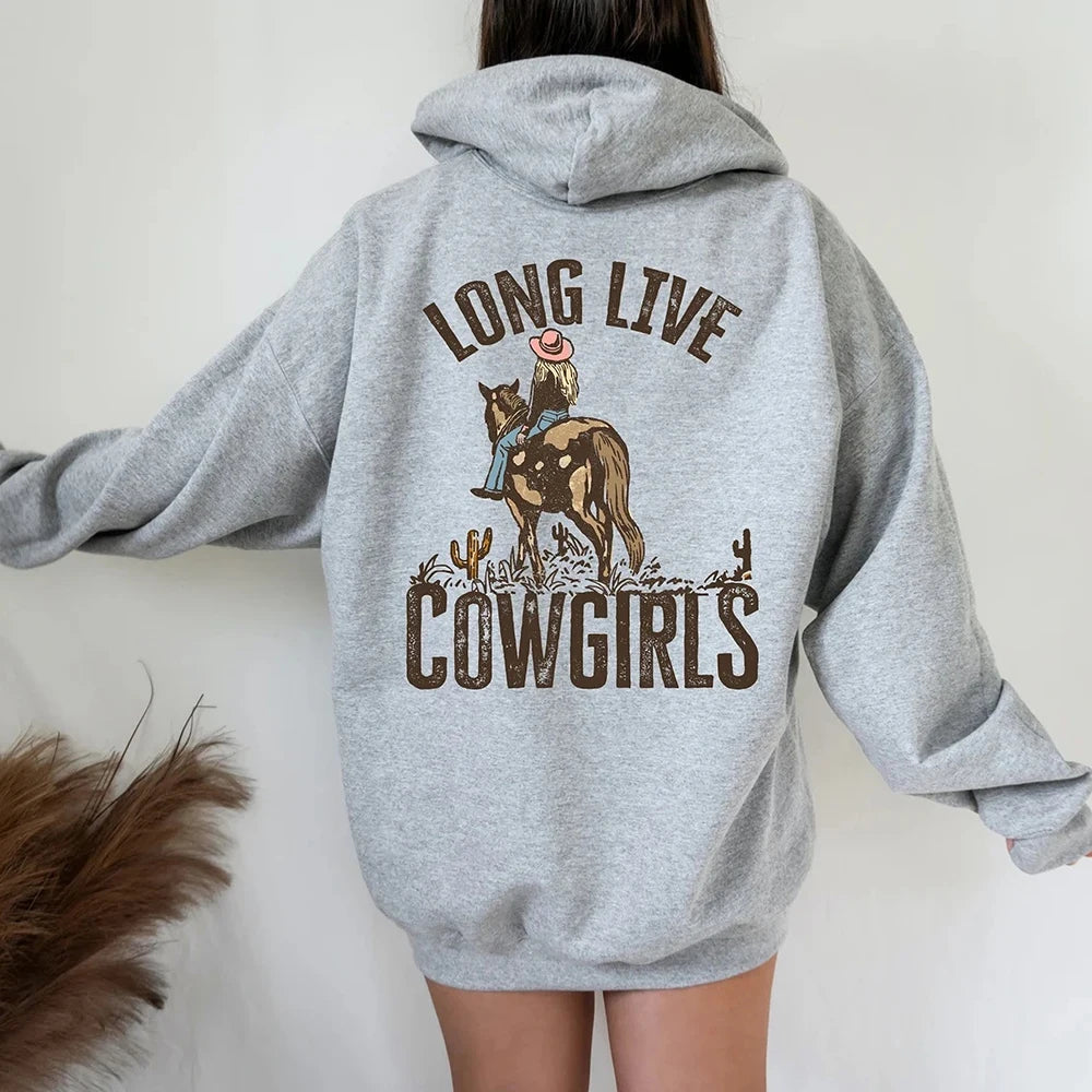 Western Desert Long Live Cowgirls hoodie