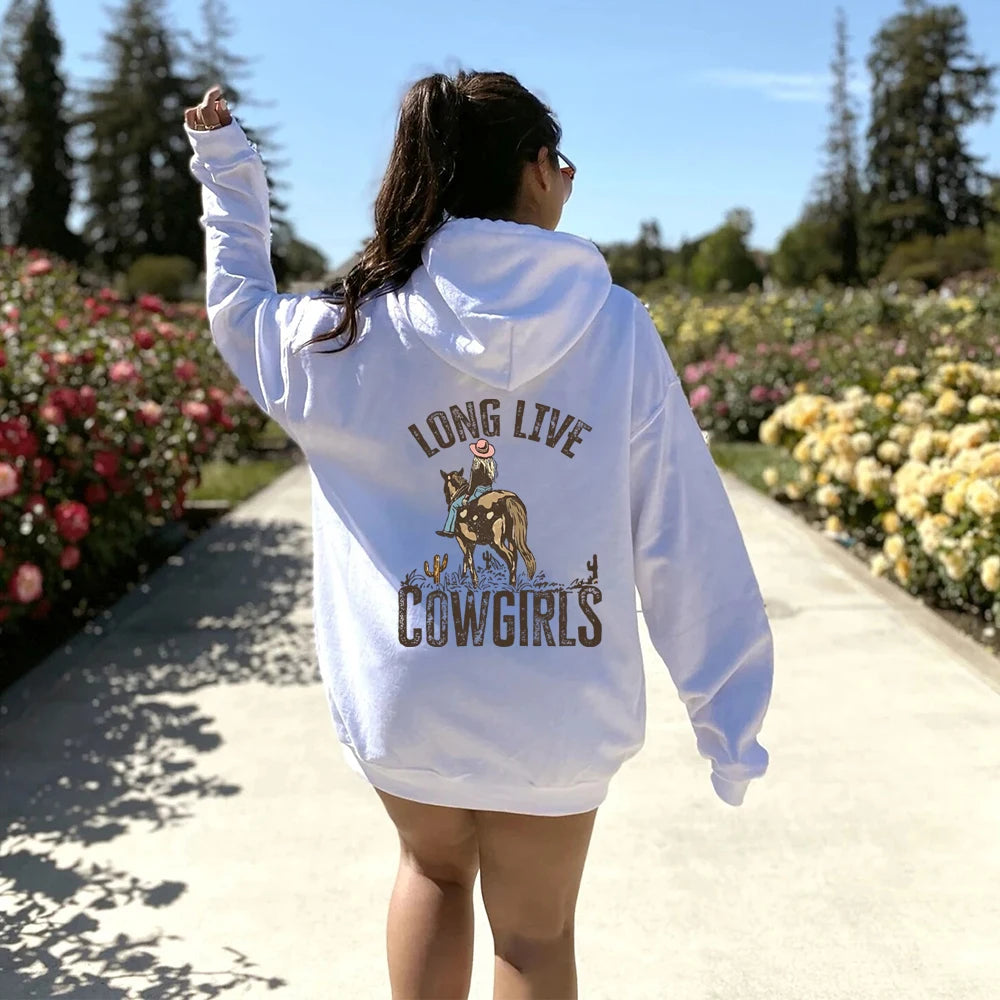 Western Desert Long Live Cowgirls hoodie