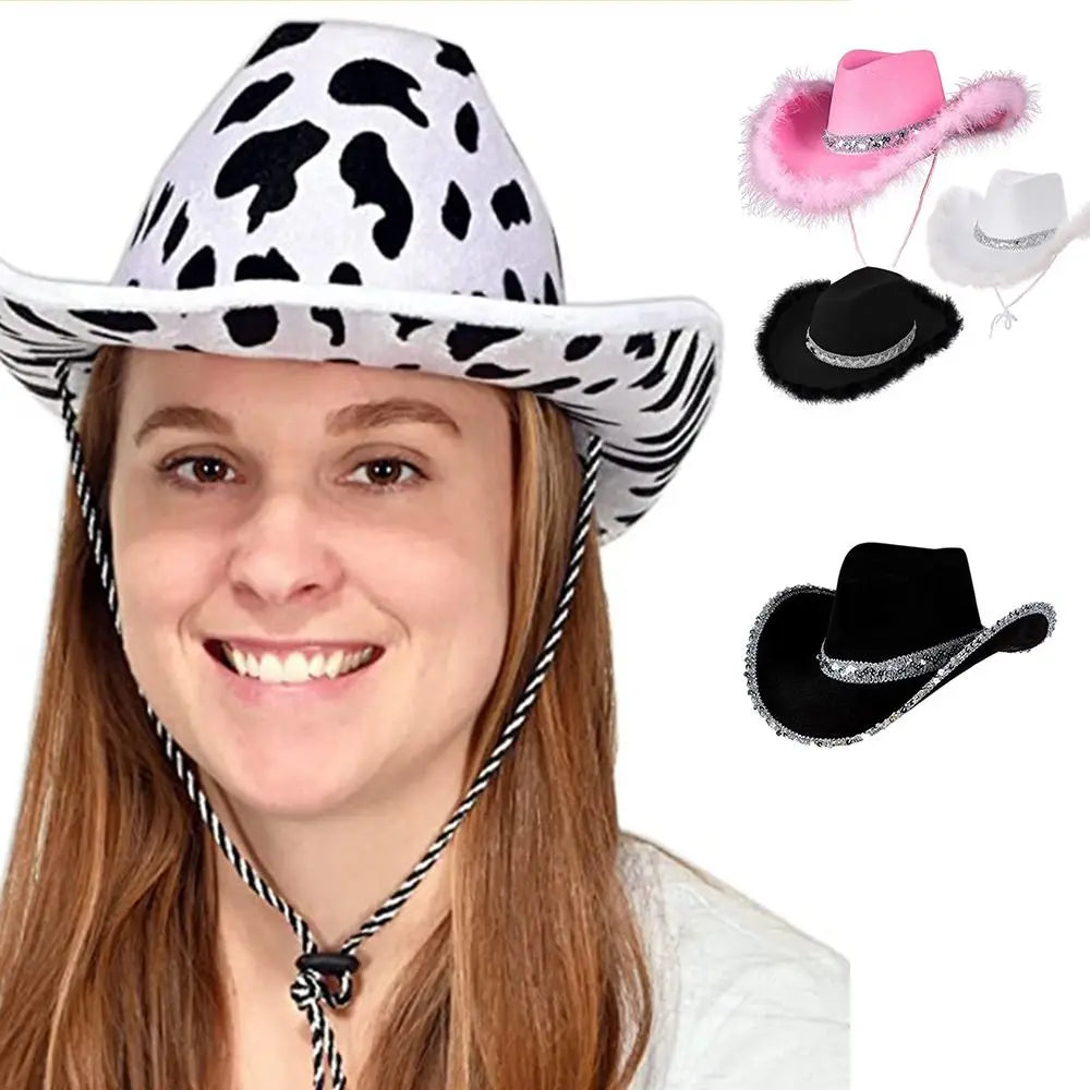 A range of Sequin and non sequin Cowboy/girl Hats