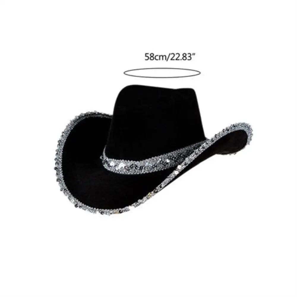 A range of Sequin and non sequin Cowboy/girl Hats